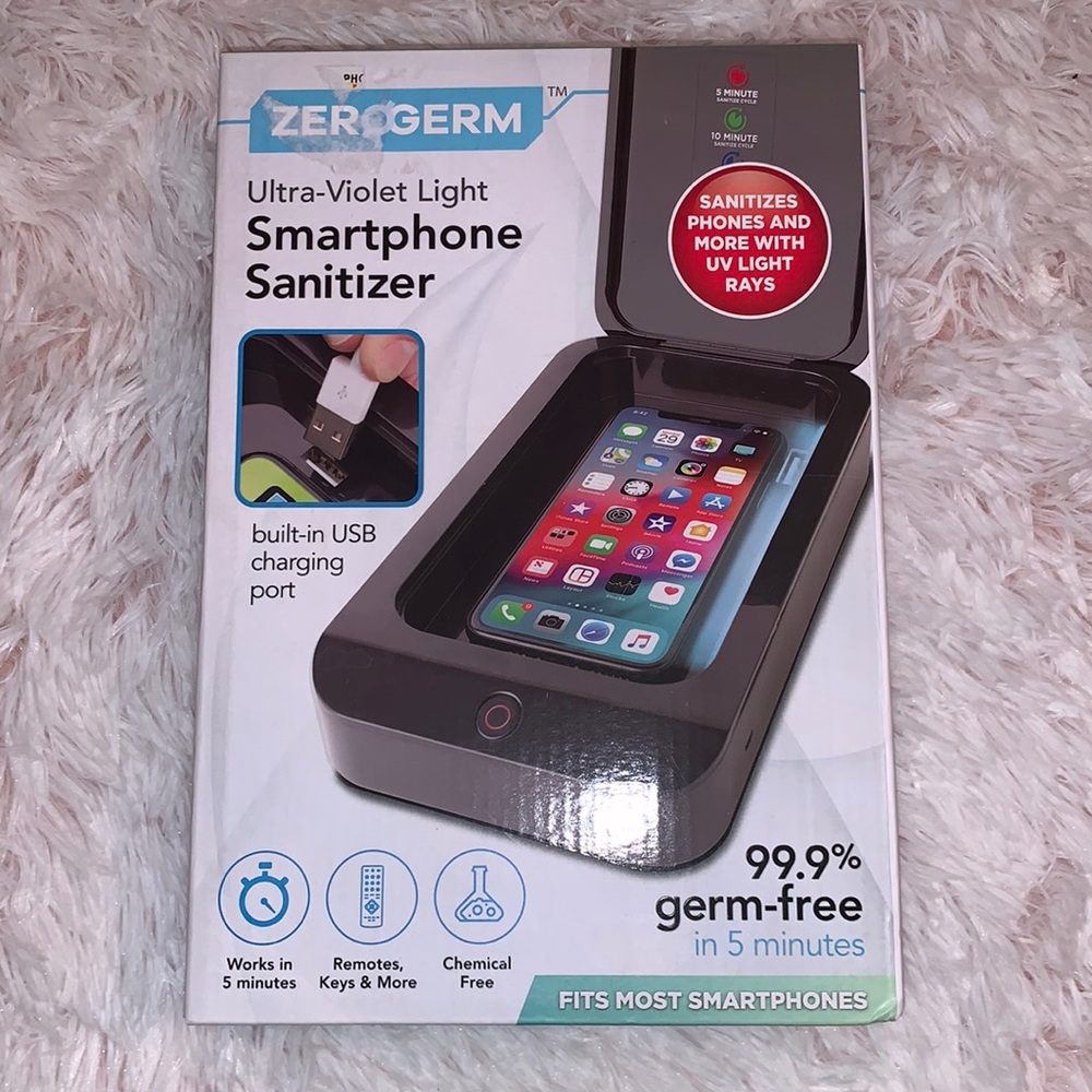 ✨✨🆕BRAND NEW ZEROGERM ULTRA-VIOLET LIGHT SMART PHONE 📱SANITIZER✨✨